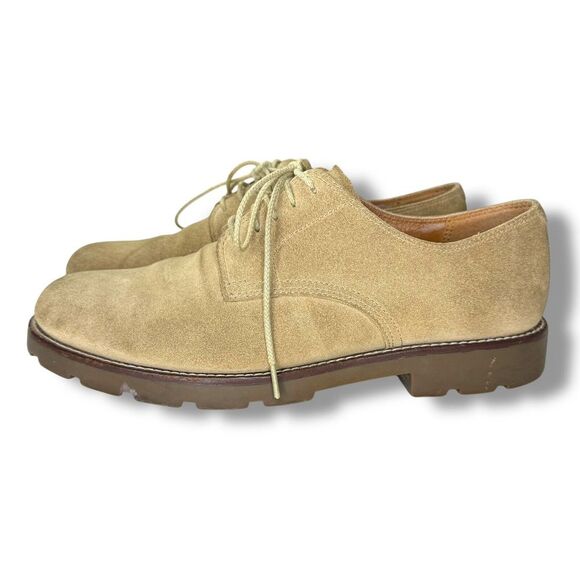 VTG 80s Polo Ralph Lauren 9 Wide Mens Derby Shoes Suede Leather Blue Label‎ Rare